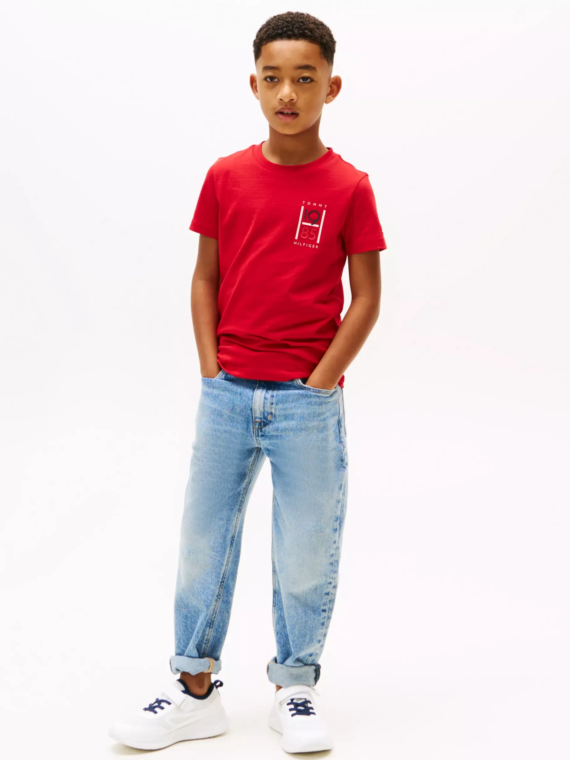 Tommy Hilfiger T-Shirt mit Logo-Grafik PRIMARY RED Store