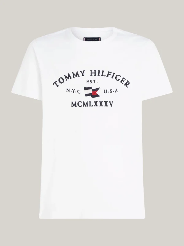 Tommy Hilfiger T-Shirt mit Logo-Stickerei WHITE Fashion