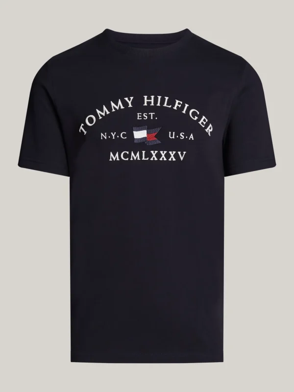 Tommy Hilfiger T-Shirt mit Logo-Stickerei DESERT SKY Sale