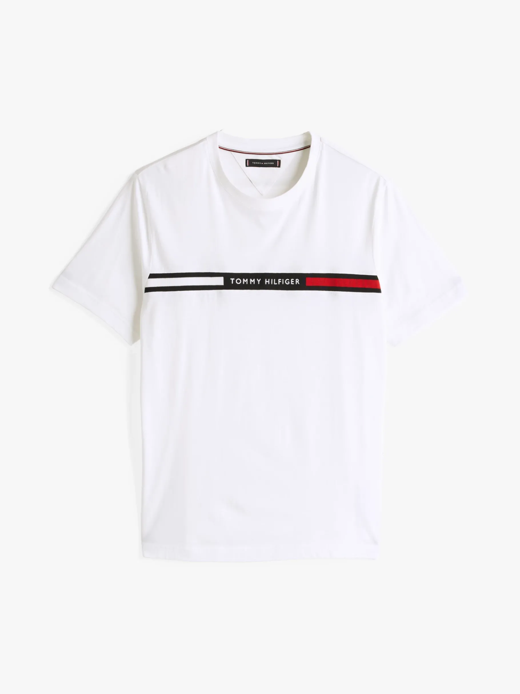 Tommy Hilfiger T-Shirt mit Rundhalsausschnitt und Logo WHITE Hot
