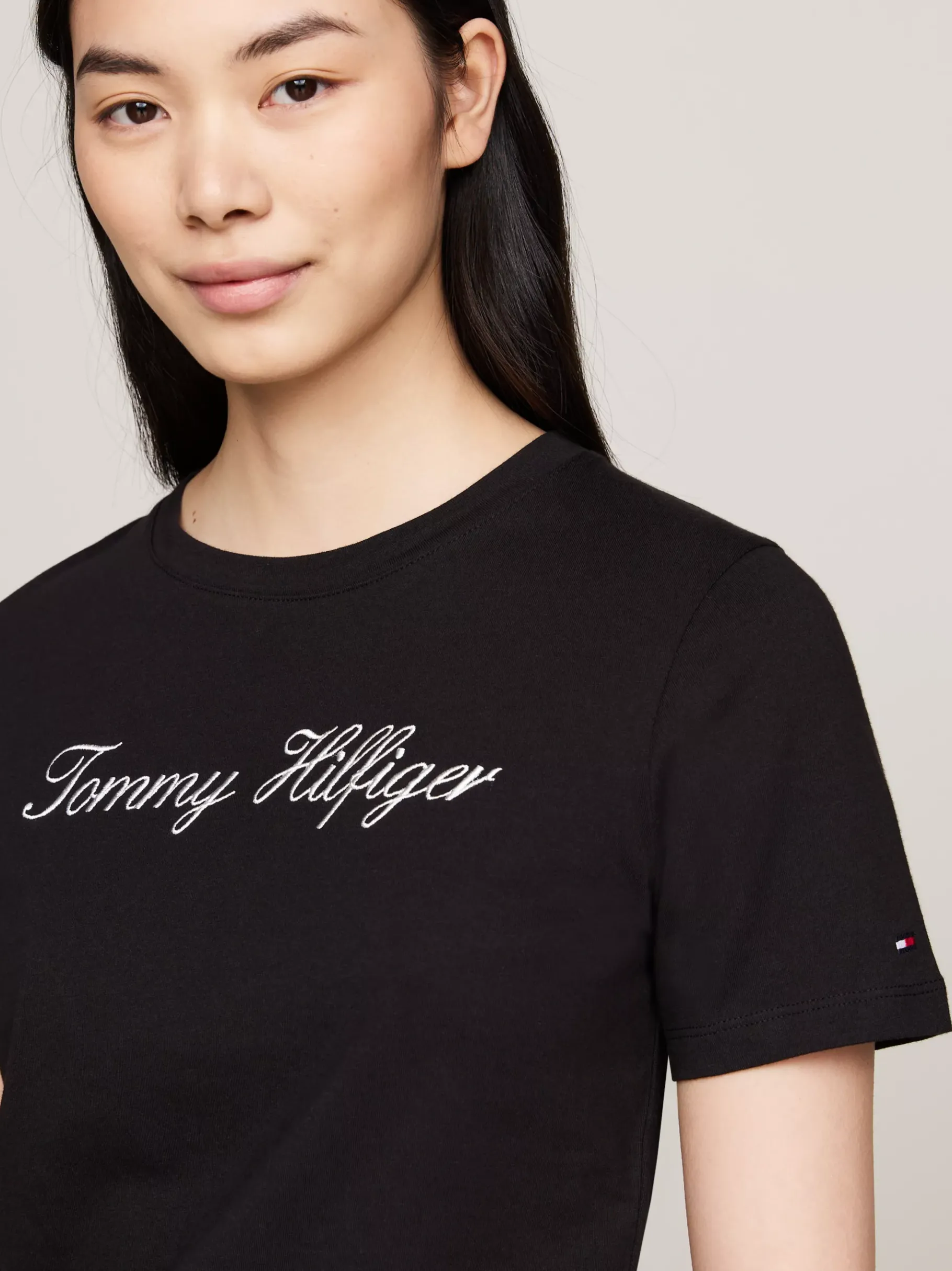 Tommy Hilfiger T-Shirt mit Script-Logo NOS BLACK Online