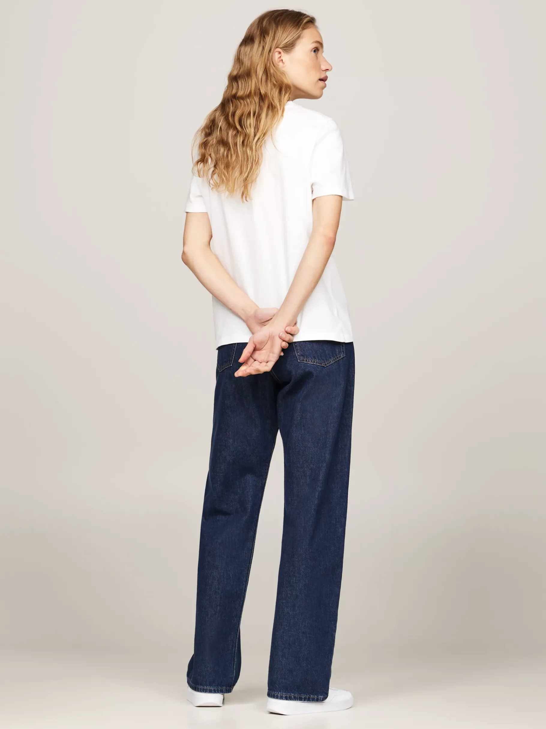 Tommy Hilfiger T-Shirt mit Script-Logo NOS ECRU Hot