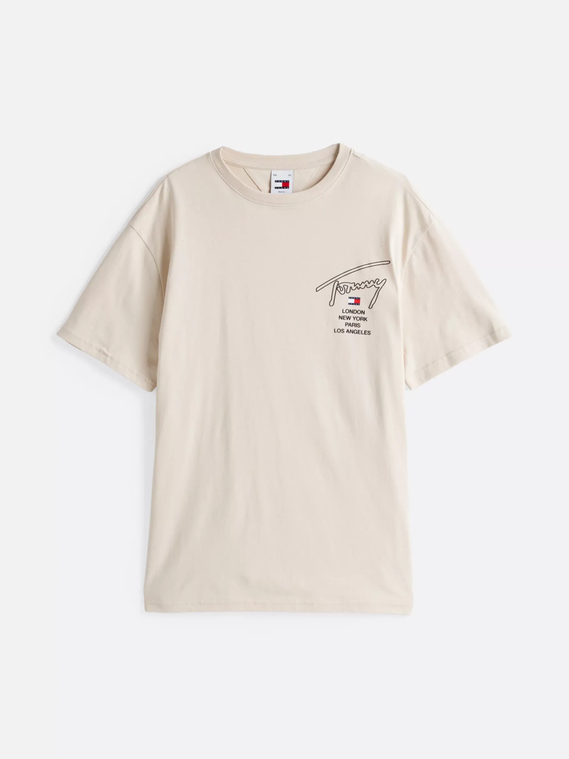 Tommy Hilfiger T-Shirt mit Signatur-Logo auf dem Rücken NEWSPRINT Outlet