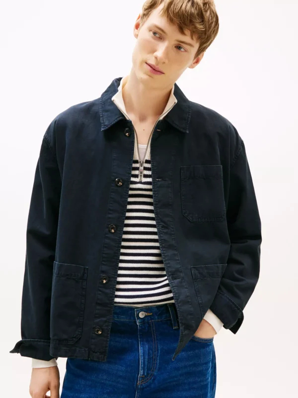 Tommy Hilfiger Utility-Jacke mit Leinen DESERT SKY Clearance