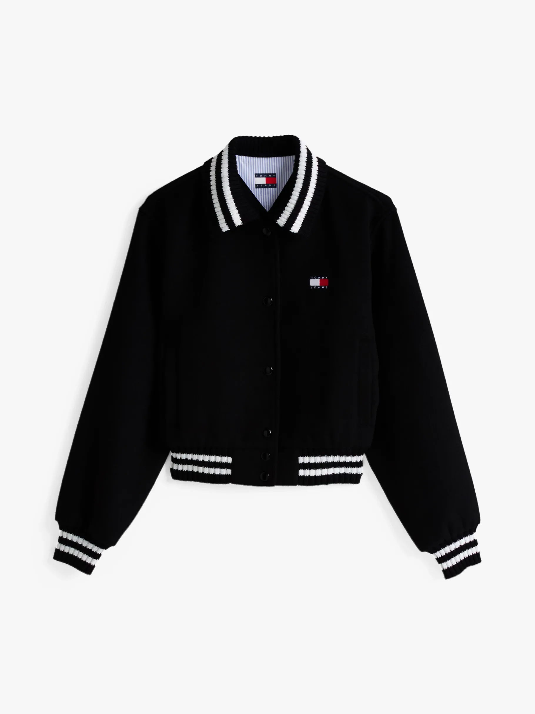Tommy Hilfiger Varsity Cropped Fit Bomberjacke BLACK Hot