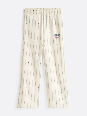 Tommy Hilfiger Varsity gestreifte Jogginghose WHITE STRIPE ALLOVER Best Sale