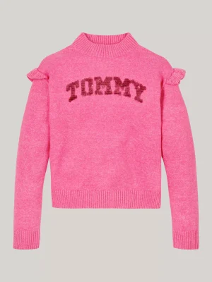 Tommy Hilfiger Varsity Pullover mit Pailletten-Logo HERITAGE PINK Best Sale