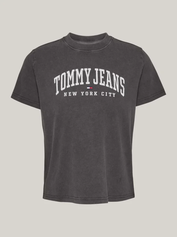 Tommy Hilfiger Varsity Rundhals-T-Shirt mit Logo BLACK Fashion