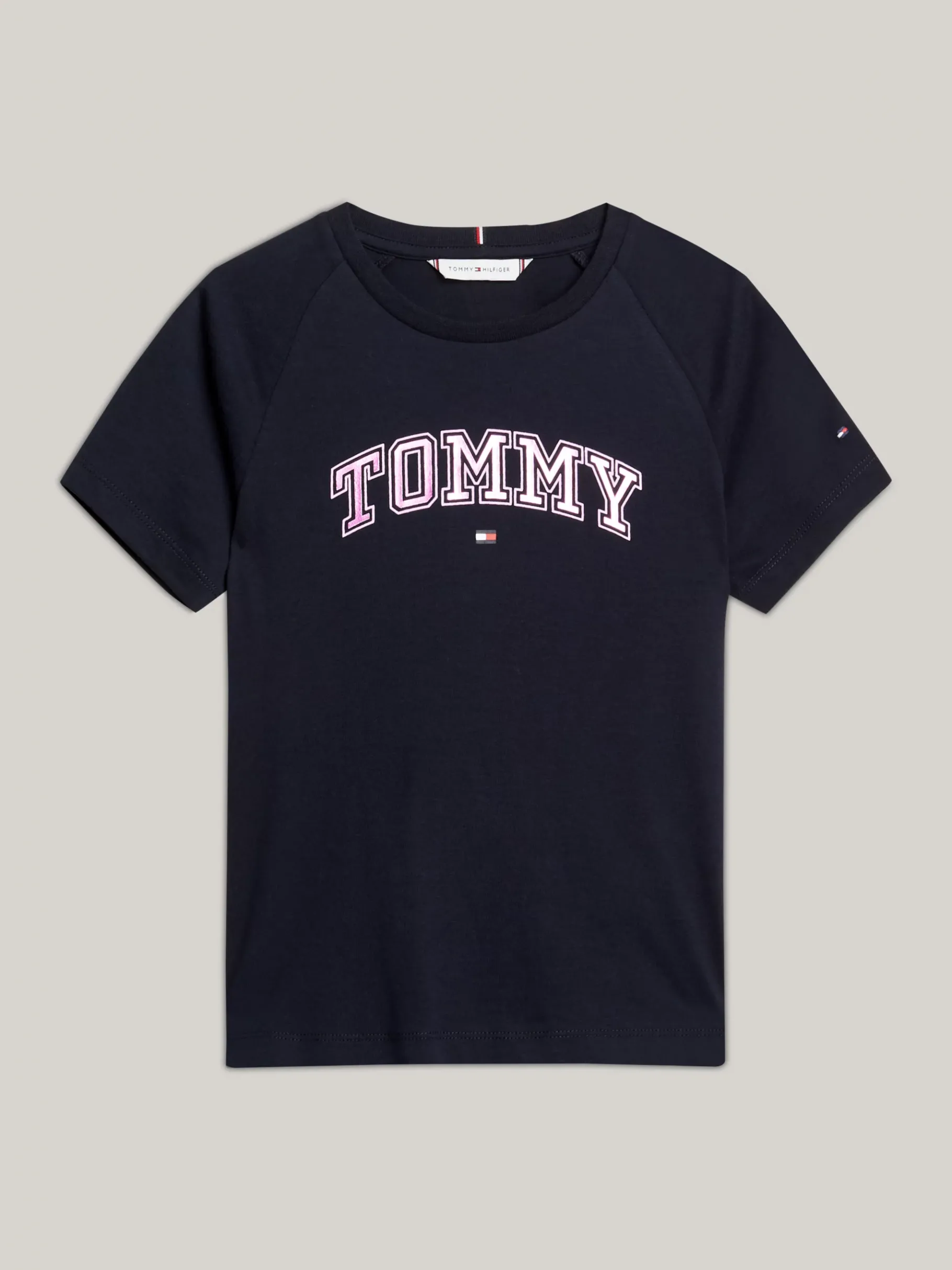 Tommy Hilfiger Varsity T-Shirt mit Folien-Logo DESERT SKY Shop