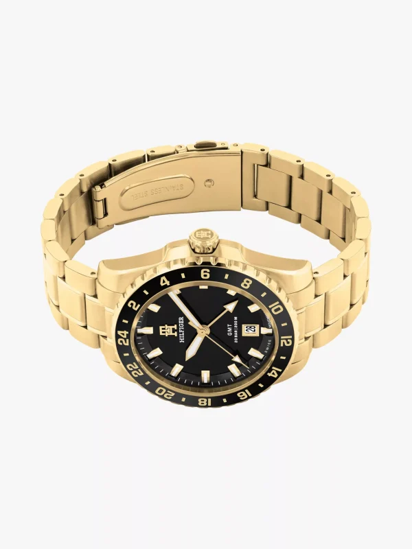 Tommy Hilfiger Verete Armbanduhr mit schwarzem Zifferblatt GOLD Store