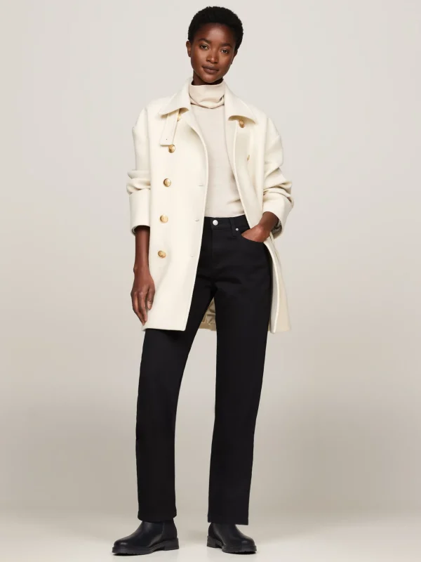 Tommy Hilfiger Verschieden strukturierte Leder-Stiefelette BLACK New