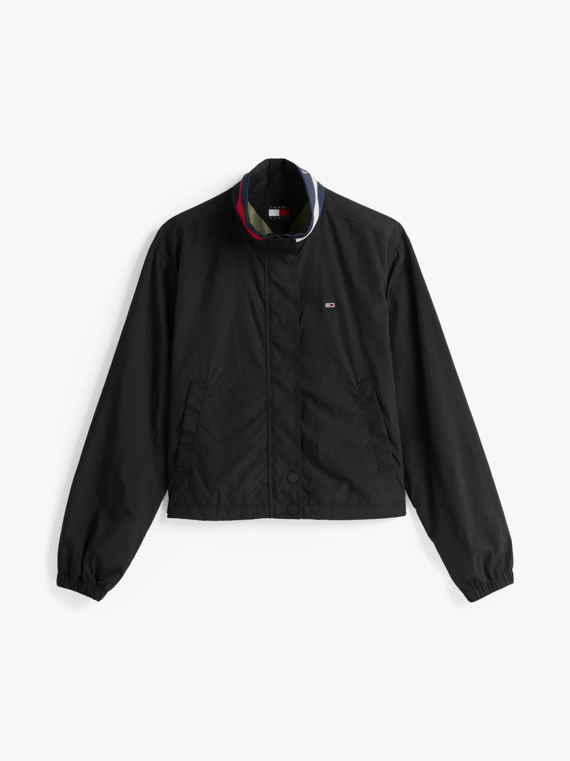 Tommy Hilfiger Wasserabweisende Jacke mit Logo-Kragen BLACK Online