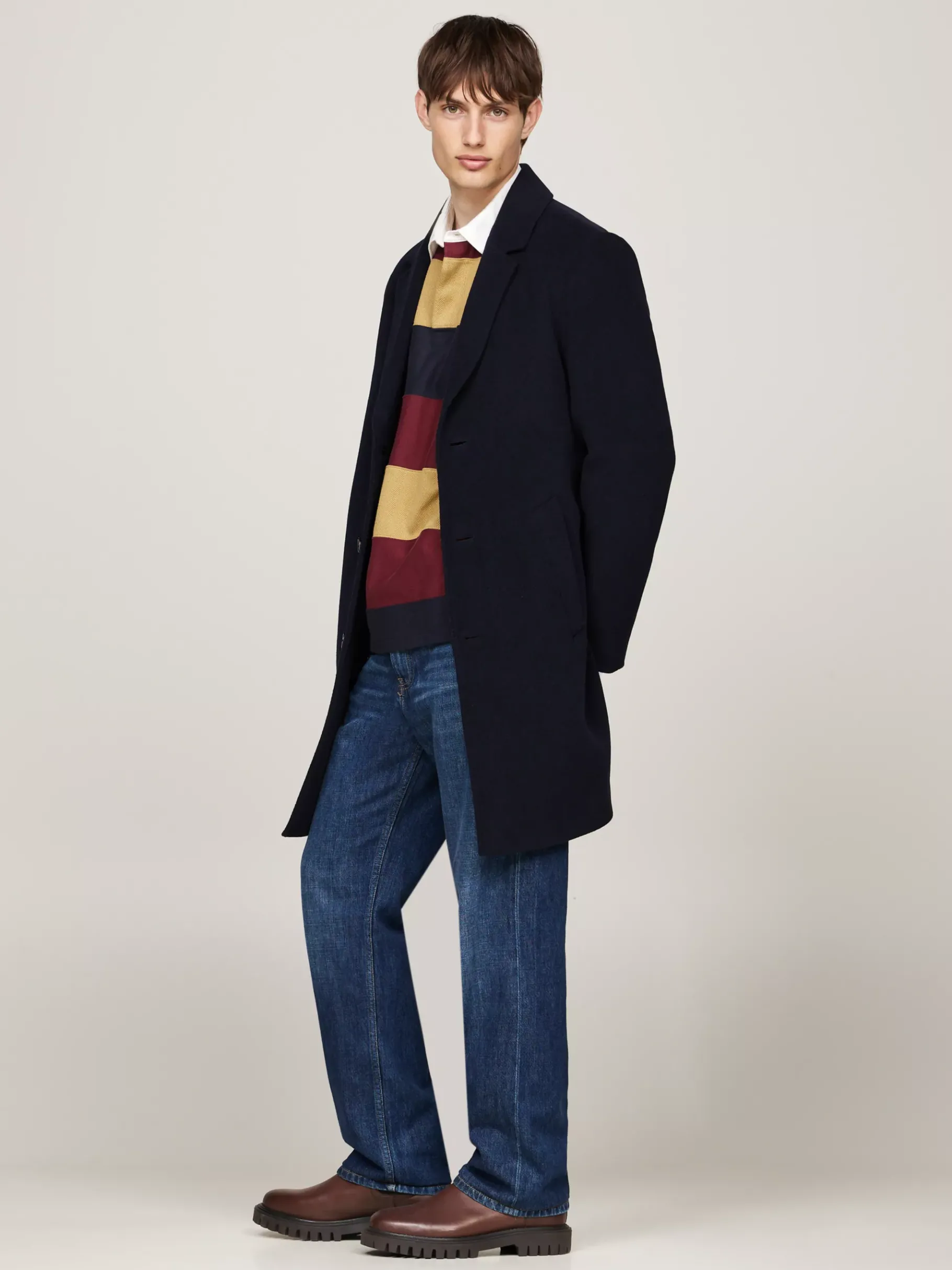 Tommy Hilfiger Wasserabweisender Chelsea-Boot aus Leder WINTER COGNAC Shop