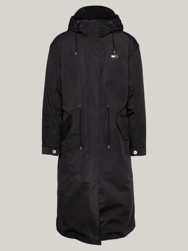 Tommy Hilfiger Wasserabweisender 2-in-1 Mantel mit Kapuze BLACK New
