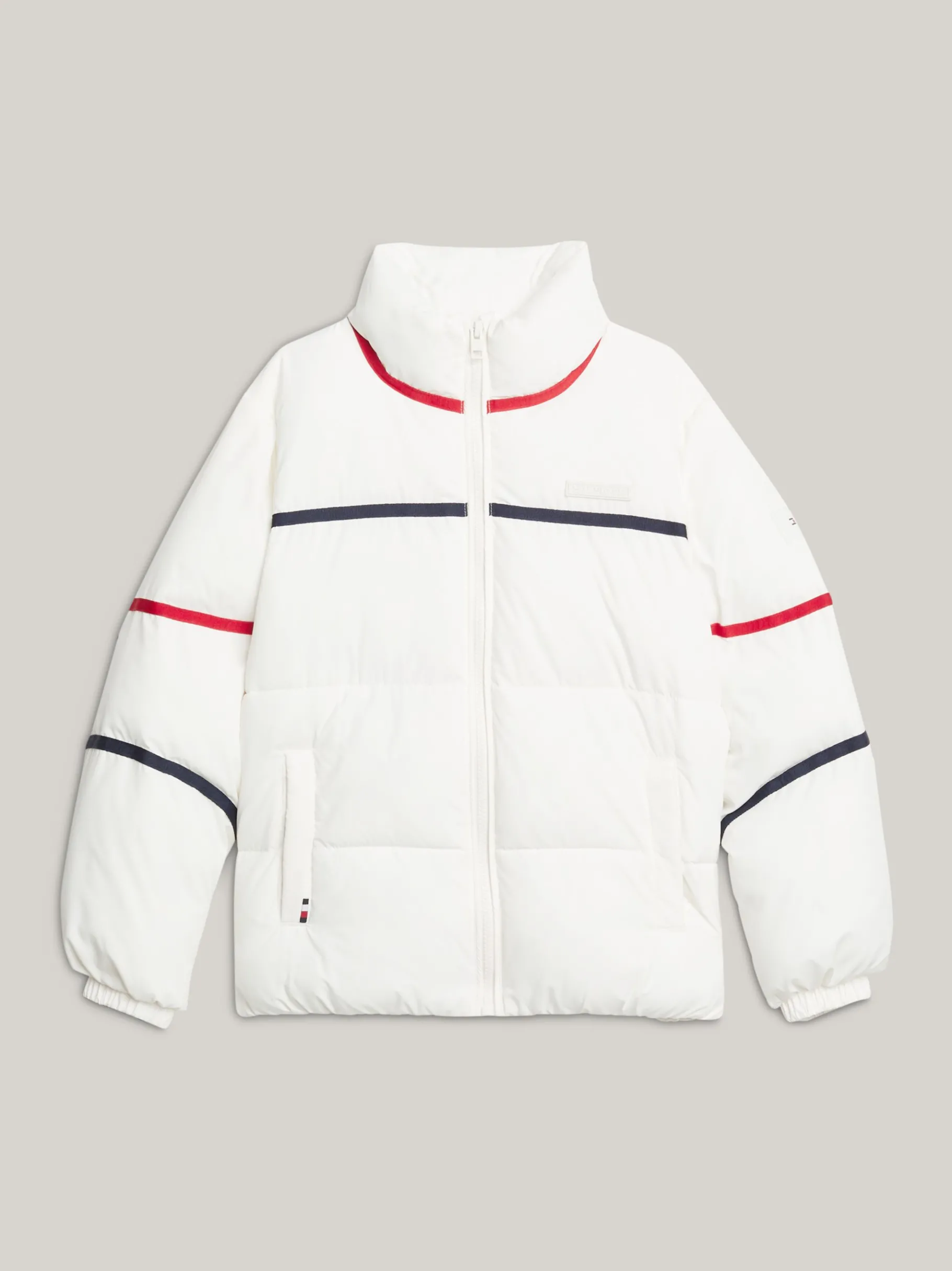 Tommy Hilfiger Wattierte Relaxed Fit Jacke mit Streifen ANCIENT WHITE Best