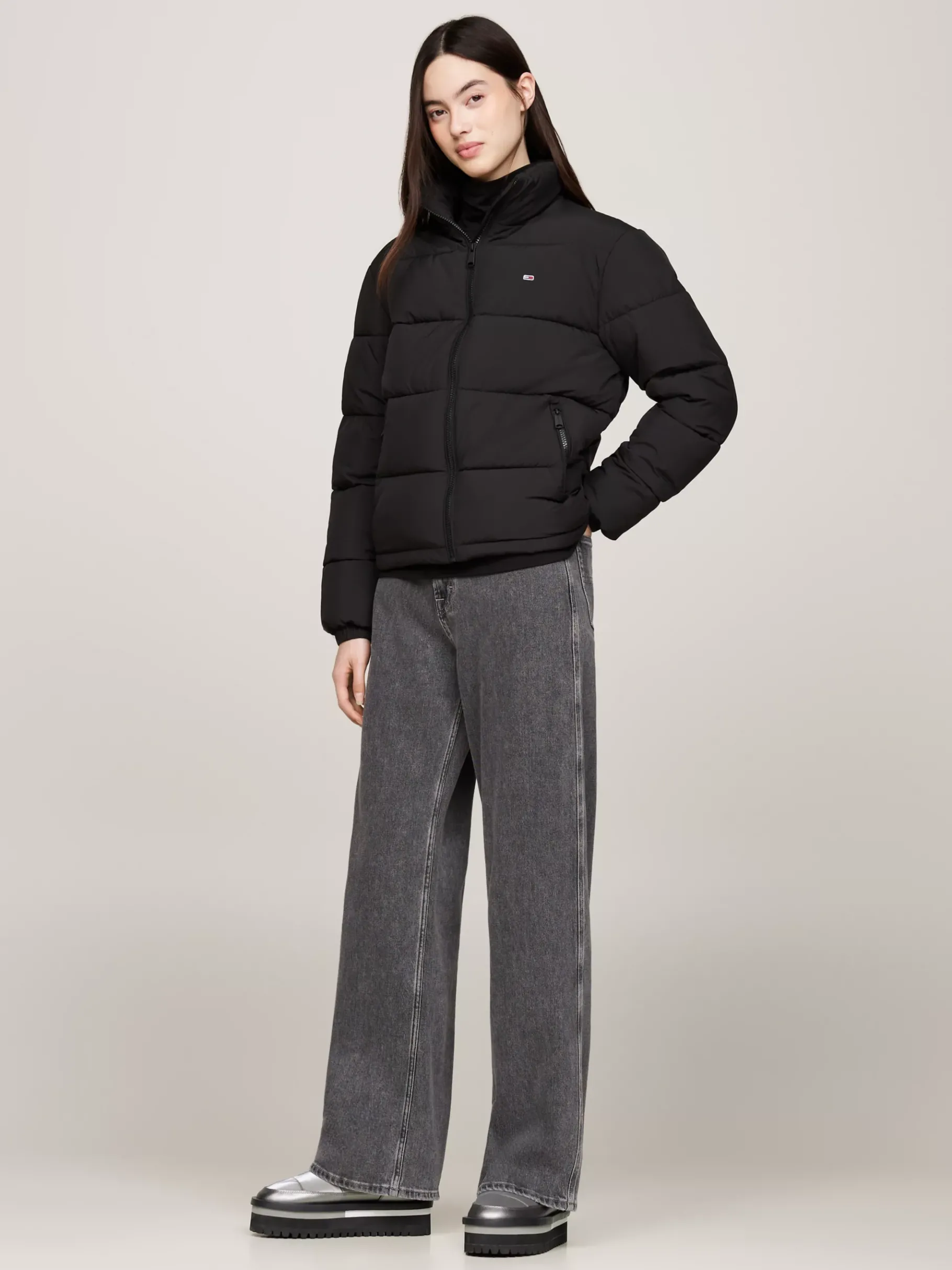 Tommy Hilfiger Wattierte rutschhemmende Flatform-Stiefelette WARM STONE Sale