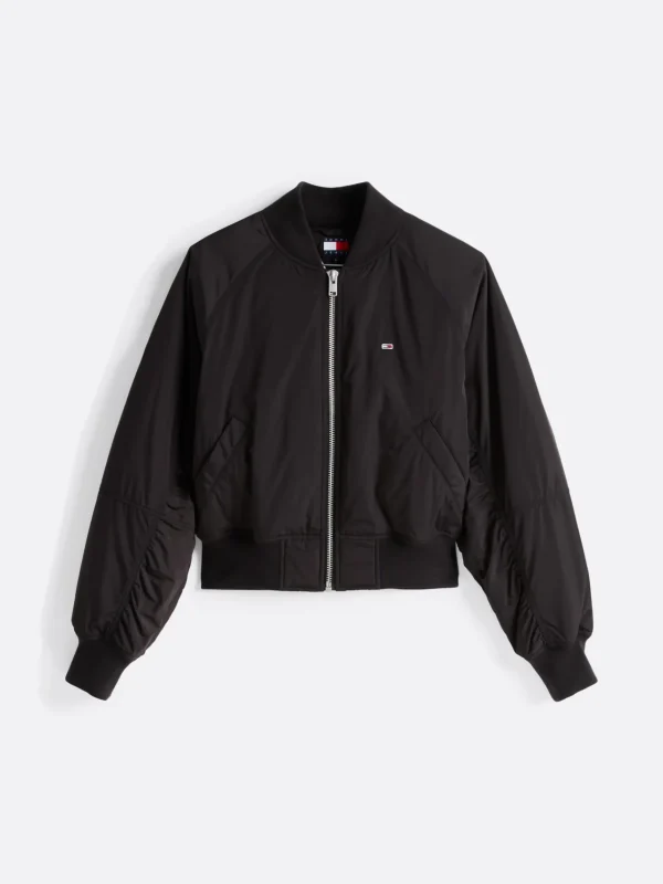 Tommy Hilfiger Wattierte wasserabweisende Bomberjacke BLACK Clearance