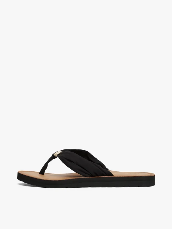 Tommy Hilfiger Zehentrenner mit TH-Monogramm-Emblem BLACK Outlet